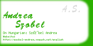 andrea szobel business card